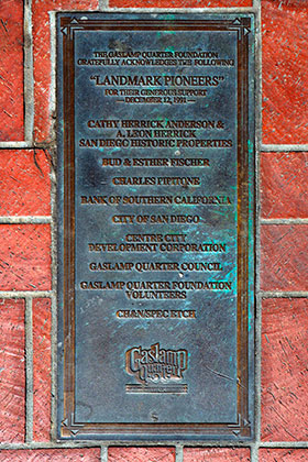 Pioneers of the Historic Gaslamp Quarter